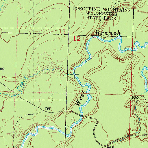 Topographic Map of Loggerhead Creek, MI