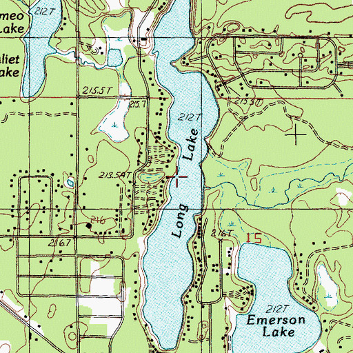Topographic Map of Long Lake, MI