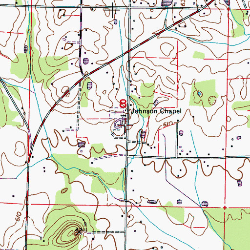 Topographic Map of Johnson Chapel Cemetery, AL