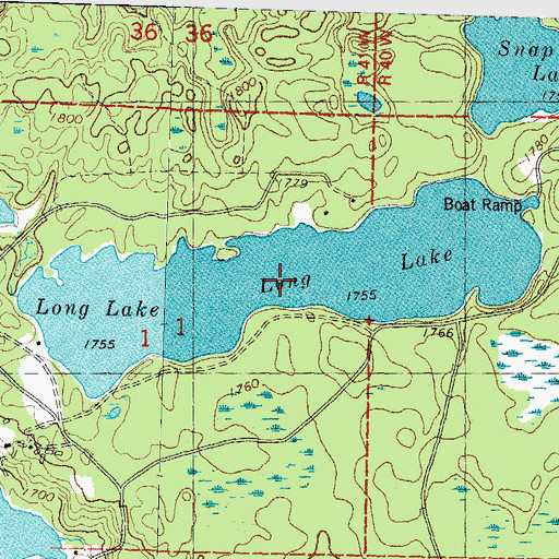 Topographic Map of Long Lake, MI