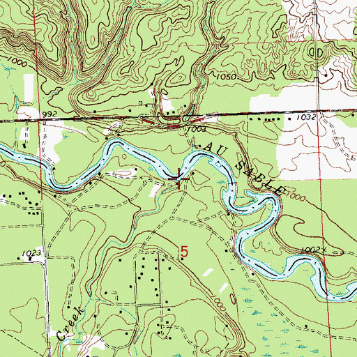 Topographic Map of Lost Creek, MI