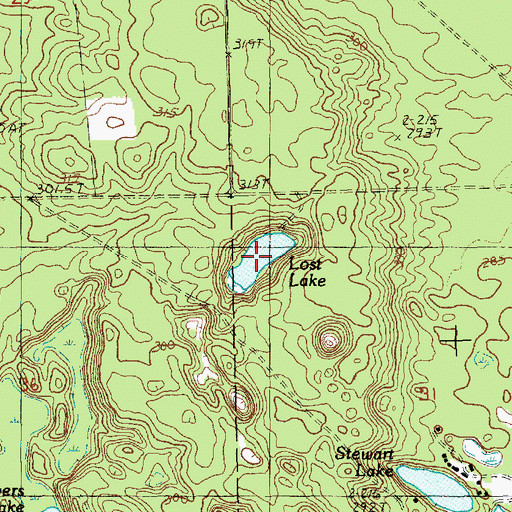 Topographic Map of Lost Lake, MI