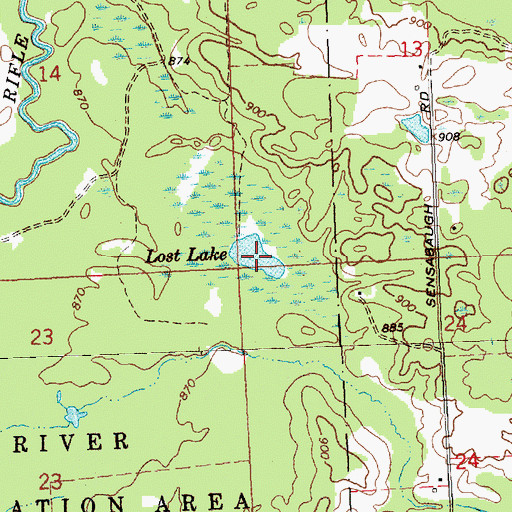 Topographic Map of Lost Lake, MI