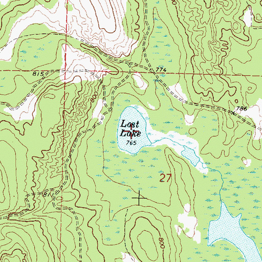 Topographic Map of Lost Lake, MI