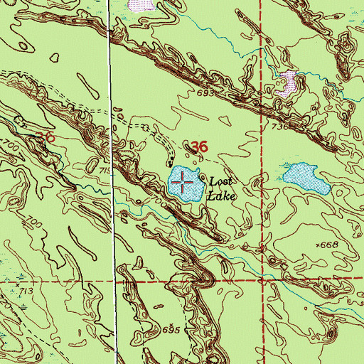 Topographic Map of Lost Lake, MI