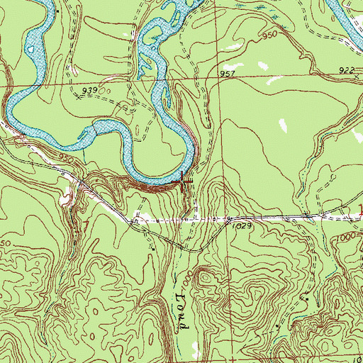 Topographic Map of Loud Creek, MI