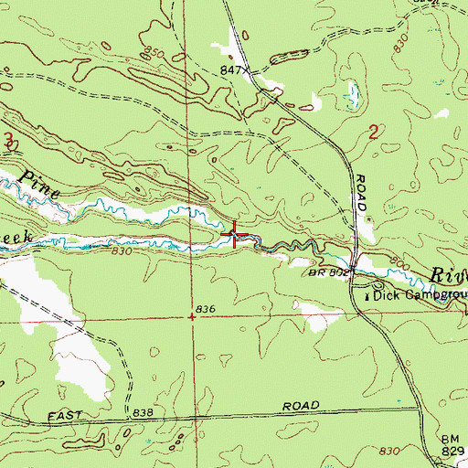 Topographic Map of Lumpson Creek, MI