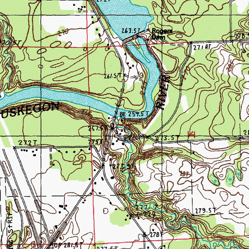Topographic Map of Macks Creek, MI