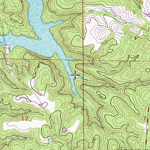 Topographic Map of Bear Branch, AL