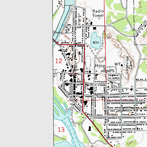 Topographic Map of Manistique, MI