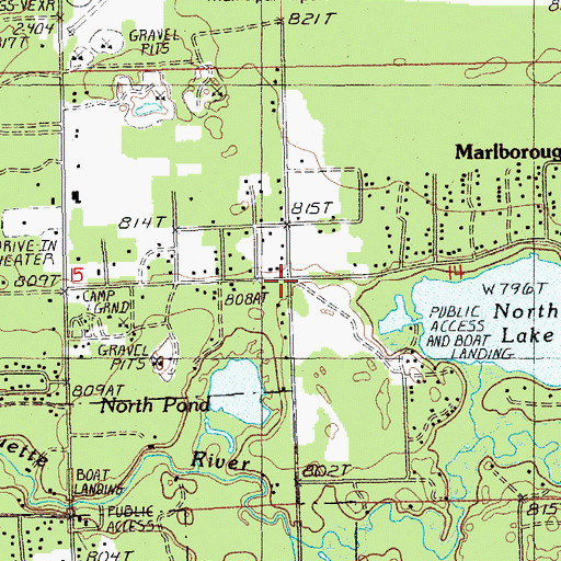 Topographic Map of Marlborough, MI