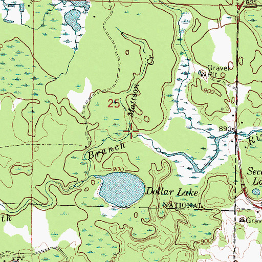 Topographic Map of Mattson Creek, MI