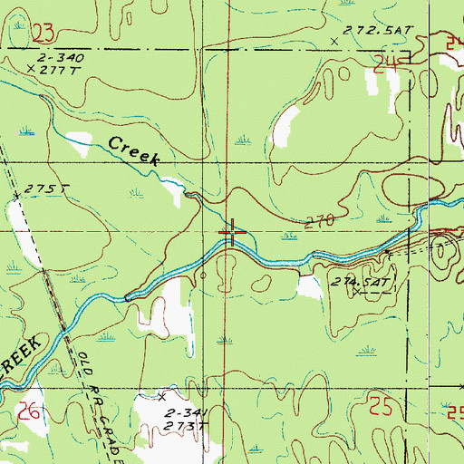 Topographic Map of McAfee Creek, MI