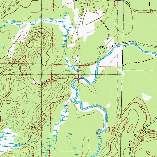 Topographic Map of McAllister Creek, MI
