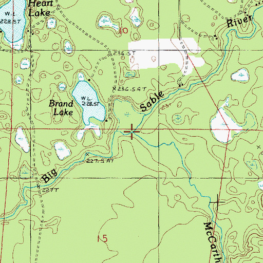 Topographic Map of McCarthy Creek, MI