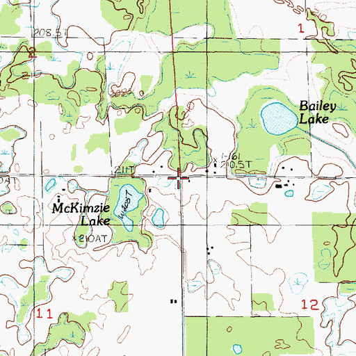 Topographic Map of McClellan School, MI