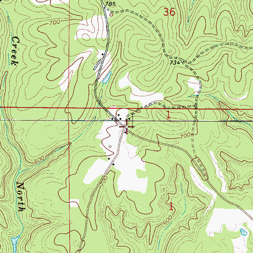 Topographic Map of Centerdale School (historical), AL