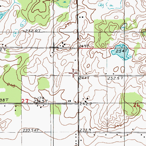 Topographic Map of McGill School, MI