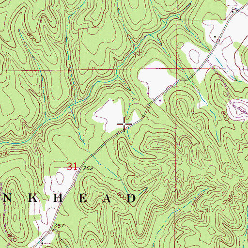 Topographic Map of Friendship Church, AL