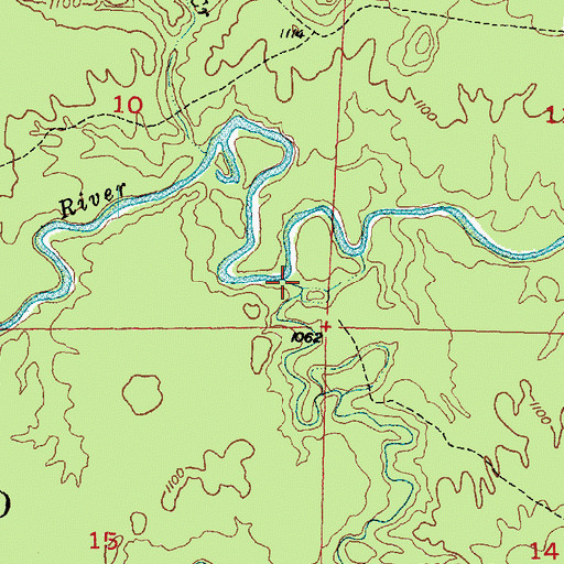 Topographic Map of Mill Creek, MI