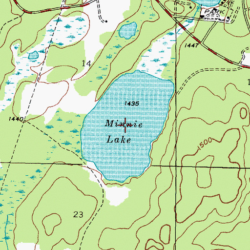 Topographic Map of Minnie Lake, MI