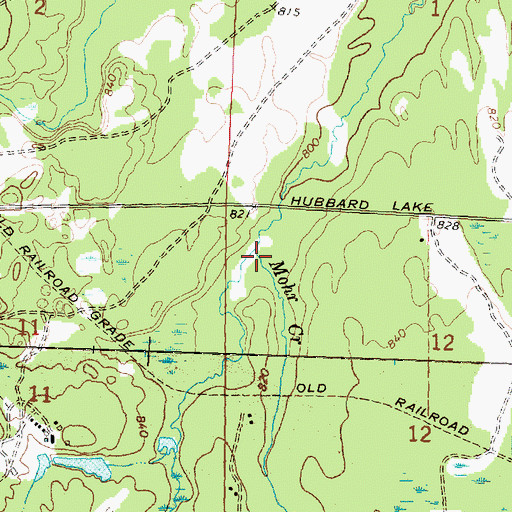 Topographic Map of Mohr Creek, MI