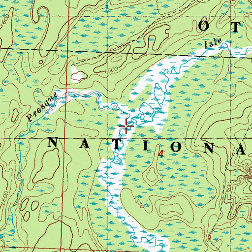 Topographic Map of Moraine Creek, MI