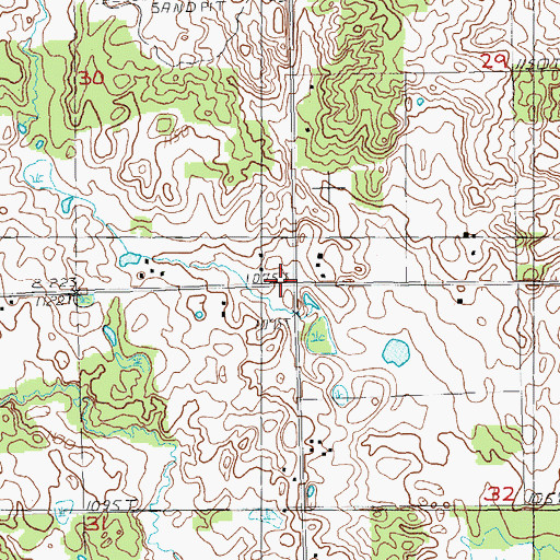 Topographic Map of Morris School, MI