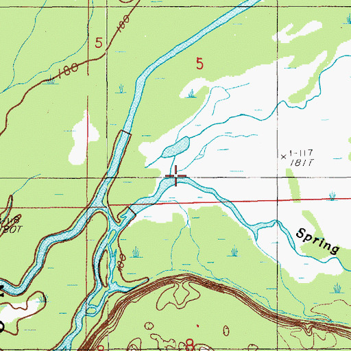 Topographic Map of Mosquito Creek, MI
