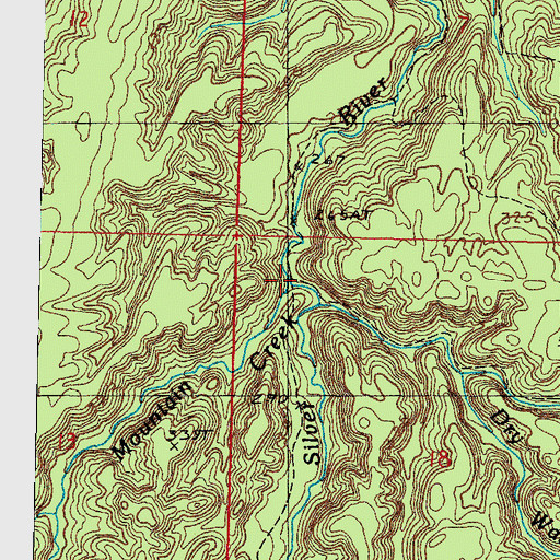 Topographic Map of Mountain Creek, MI