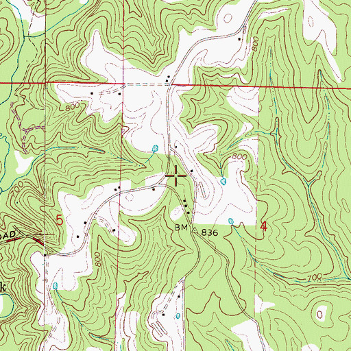 Topographic Map of Liberty Church, AL