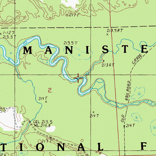 Topographic Map of Muckwa Creek, MI