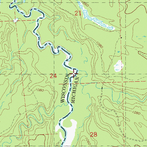 Topographic Map of Mud Creek, MI