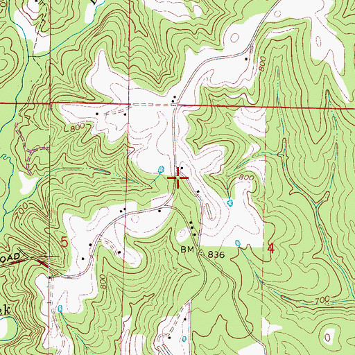 Topographic Map of Liberty School (historical), AL