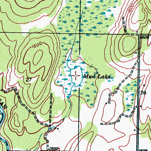 Topographic Map of Mud Lake, MI