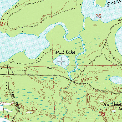 Topographic Map of Mud Lake, MI