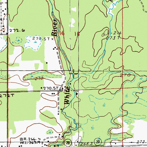 Topographic Map of Mullen Creek, MI
