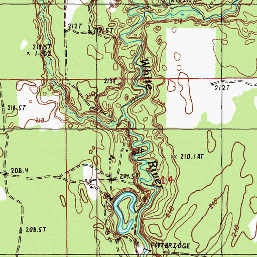 Topographic Map of Bear Creek, MI
