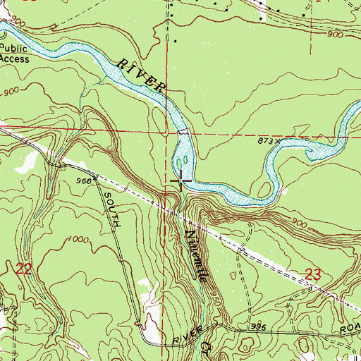 Topographic Map of Ninemile Creek, MI