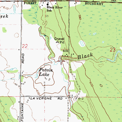 Topographic Map of North Branch Black River, MI