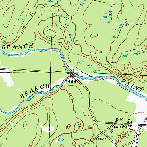 Topographic Map of North Branch Paint River, MI