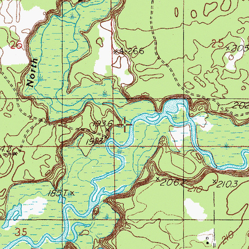 Topographic Map of North Branch White River, MI