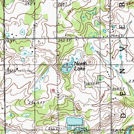 Topographic Map of North Lake, MI