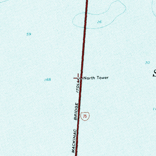 Topographic Map of North Tower, MI