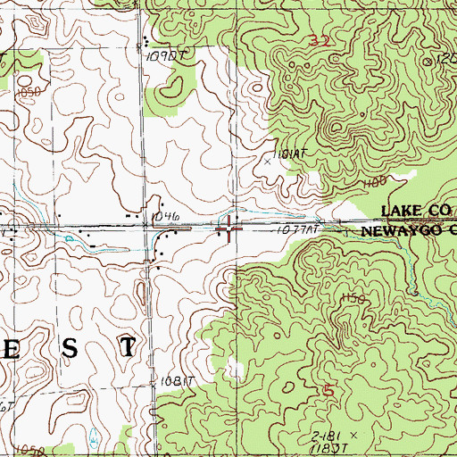 Topographic Map of Norway Hall School, MI