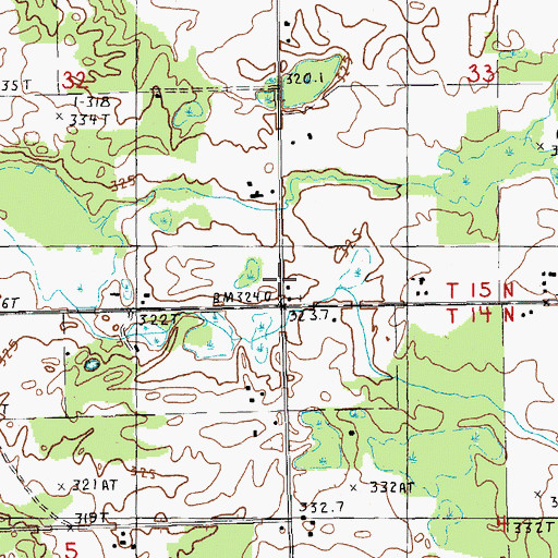 Topographic Map of Norwich Church, MI