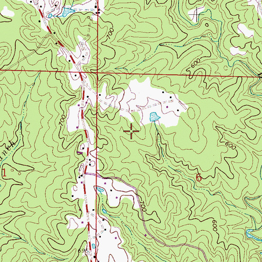 Topographic Map of Piney Ridge Mine, AL