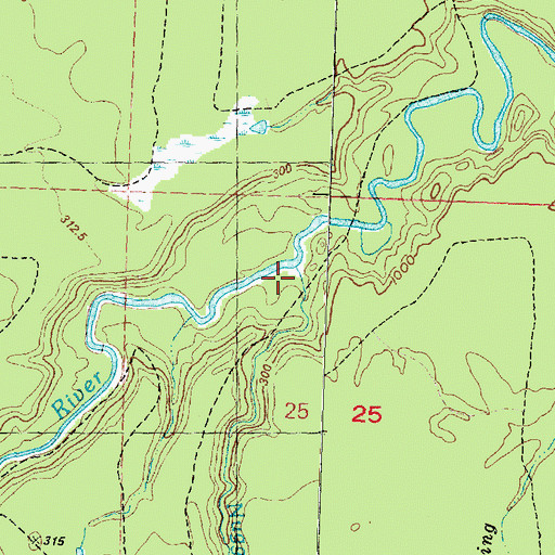 Topographic Map of Nugget Creek, MI