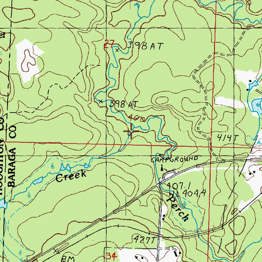 Topographic Map of O'Connell Creek, MI