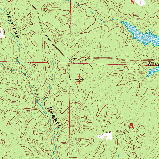 Topographic Map of Poplar Springs Mine, AL